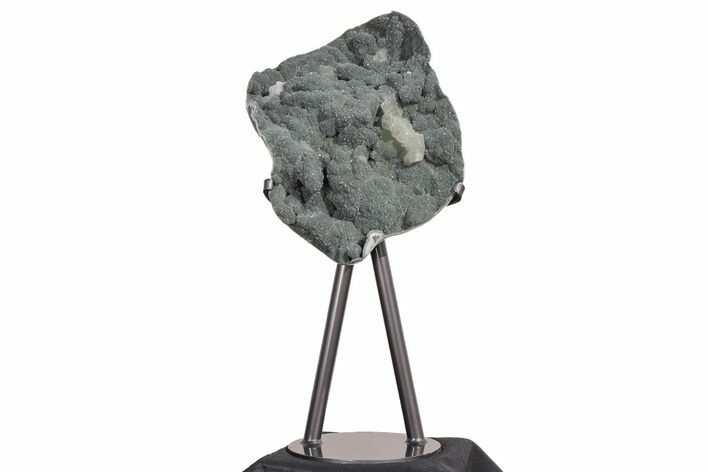 Sparkling Prasiolite (Green Quartz) Cluster with Metal Stand #209236